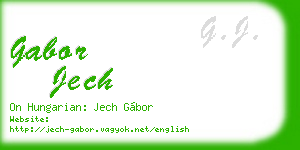 gabor jech business card